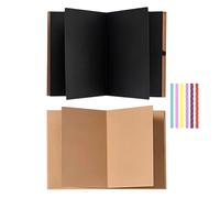 Album scrapbooking pliable accordéon | Kit scrapbooking accordéon | Album photo accordéons extensible avec autocollants d'angle | Livre photo papier Craft fait main pour journalistes artistiques