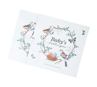 Album souvenir de la première année de bébé avec des photos et des empreintes de mains - Cadeau idéal pour les nouveaux parents - Album souvenir de bébé