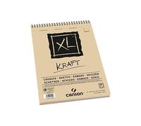 CANSON XL Kraft - Album 60 feuilles de papier kraft ligné et coloré A3 90g/m²