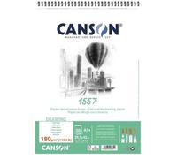Canson-Infinity Album spiralé 1557 – 30 feuilles de papier dessin 29,7×43,7 cm 180 g/m² Extra blanc