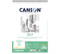 CANSON 1557 Lot de 50 feuilles de papier à croquis A3 extra blanc 120 g/m² Grain clair Idéal pour artistes et illustrateurs professionnels