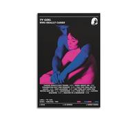 Album TV Girl sur toile avec inscription « Who Really Cares » - Décoration murale esthétique de musique et de film - Pour salon, chambre à coucher - 50 x 75 cm