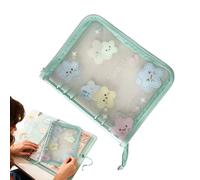 Albums de cartes à collectionner - Organiseur de photos A5 transparent avec 20 pages remplaçables à 4 compartiments étanches | Pour adultes, étudiants, amateurs d'anime, fans de famille