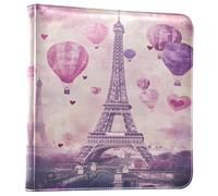 Albums photo autocollants pour photos de 10 x 15 cm, 12 x 17 cm, 5 x 7 cm, 15 x 20 cm, album de souvenirs pour mariage, anniversaire de famille, tour Eiffel vintage, ballons chauds, violet
