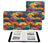 Albums photo livre art décor moustache motif rétro Happy Father's Day Photobooks pour toutes les tailles photos 4 x 6, 5 x 7, 6 x 8 photos