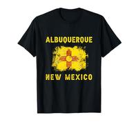 Albuquerque Drapeau du Nouveau-Mexique Grunge Vieux Grunge T-Shirt