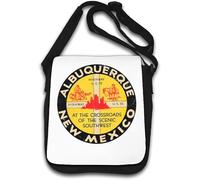 Albuquerque New Mexico at The Crossroads of The Scenic Southwest Sac à bandoulière vintage Blanc