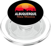 Albuquerque New Mexico State USA Retro Sunset City Skyline PopSockets PopGrip pour MagSafe