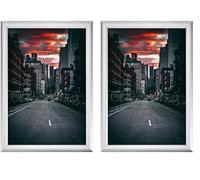 Albyco Cadre Photo Clic Clac pour Affiche A4 - Format 21 x 29,7 cm - Épaisseur 20 mm - Aluminium (Lot de 2)