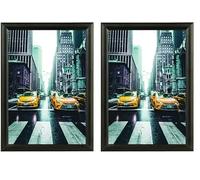 Albyco Cadre Photo Noir Clip - Affiche A3 - Cadre 29,7x42 cm - Épaisseur 25 mm - Noir Aluminium - Cadre Clic-Clac - Snap Métal