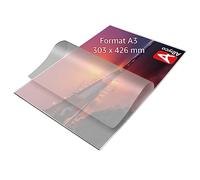 Albyco Housse de plastification A3 - Feuille de plastification - Feuille Plastifieuse A3 - Brillant - Par Paquet de 100 Pièces - Épaisseur 2x125 (250) Microns, Pochettes de plastification