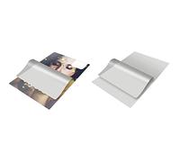 Albyco Housse de plastification A3 - Feuille de plastification - Feuille Plastifieuse A3 - Brillant - Par Paquet de 100 Pièces - Épaisseur 2x80 & Housse de plastification A5 - Feuille Plastifieuse A5