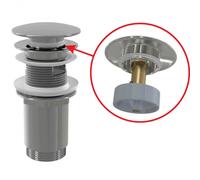 Alca - Bonde Clic-clac raccord 5/4", pour lavabo avec trop-plein, Laiton chromé (A392C)