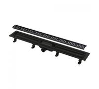 Caniveau de douche 750 mm avec grille, noir mat (APZ10BLACK-750M)