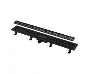 Alca - Caniveau de douche 750 mm avec grille, noir mat (APZ10BLACK-750M)