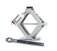 alca® cric à Ciseaux avec cliquet - capacité de Charge 2t, sellette pivotante à 360°, qualité Robuste jusqu'à -50°C, Douille de 17 Incluse, certifié TÜV Rheinland, GS, idéal pour SUV & 4x4