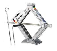 alca® Cric à Ciseaux t I Cric avec sellette rotative, TÜV & GS, Hauteur réglable 104-380 mm, Stable, entraînement par manivelle, Grande Surface d'appui, utilisable jusqu'à -50 °C