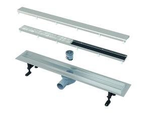 Alca Double Fit&Go caniveau de douche avec grille 75 cm acier APZ13-DOUBLE9-750