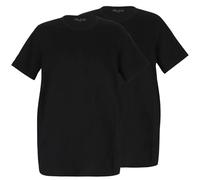 ALCA Fashion 100% Coton Authentic T-Shirt Hommes Set de 2 pièces | pour Les Hommes avec Un Tour de Ventre surdimensionné | Encolure en O/Rond | T-Shirt pour Un Tour de Taille Plus Grand | Noir 6XL