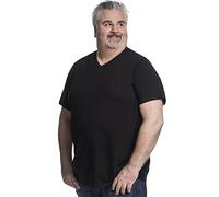 Alca Fashion Tee-Shirts 7XL Classic, Encolure en V, Tailles 7XL-B Noir. des Tshirts spécialement conçus pour Les Hommes avec Une Taille « 161-166 cm »