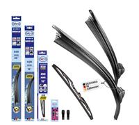 alca® Kit complet d'essuie-glaces compatible avec CITROËN C3 / C3 AIRCROSS (06.2017 - 02.2021) SUPER FLAT balai d’essuie-glace plat