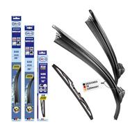 alca® Kit complet d'essuie-glaces compatible avec CITROËN XSARA PICASSO (01.2000 - 09.2005) SUPER FLAT balai d’essuie-glace plat