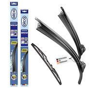 alca® Kit d'essuie-glace avec essuie-glace arrière compatible avec DACIA SANDERO II (03.2015 - 12.2020) SUPER FLAT balai d’essuie-glace plat