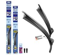 alca® Kit d'essuie-glace compatible avec CITROËN C3 / C3 AIRCROSS (06.2017 - 02.2021) SUPER FLAT balai d’essuie-glace plat