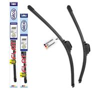 alca® Kit d'essuie-glace compatible avec DONGFENG FENGSHEN E70 (01.2017 - 12.2019) U-FLAT balai d’essuie-glace plat