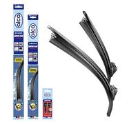 alca® Kit d'essuie-glace compatible avec FORD AUSTRALIA MUSTANG Cabriolet (12.2014 - 07.2019) SUPER FLAT balai d’essuie-glace plat