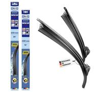 alca® Kit d'essuie-glace compatible avec KIA STONIC (10.2017 - 07.2026) SUPER FLAT balai d’essuie-glace plat