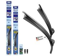 alca® Kit d'essuie-glace compatible avec MG MARVEL R (02.2021 - 07.2026) SUPER FLAT balai d’essuie-glace plat