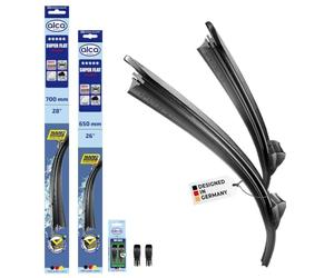 alca® Kit d'essuie-glace compatible avec PEUGEOT 308 CC (06.2009 - 12.2015) SUPER FLAT balai d’essuie-glace plat