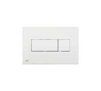 Alca - Plaque de commande double touche pour WC suspendu, Blanc brillant (M370)