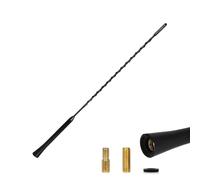 alca® Tige de remplacement d'antenne universelle M 40 cm Antenne de voiture Antenne de toit radio AM / FM / DAB+ noire en fibre de verre + M5 M6 pour VW Audi Renault etc.