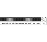 Alcadrain Grille de douche PURE BLACK pour caniveau de douche, noir mat 1150 mm