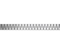 Alcadrain Grille de douche ZIP pour caniveau de douche, acier inoxydable mat, 750 mm