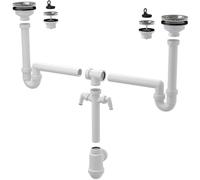 Alcadrain Kit universel pour double évier DN50/40