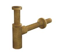 AlcaDrain Siphon design 1 1/4" rond, tout métal bronze antique
