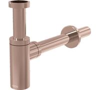 AlcaDrain Siphon design 1 1/4" rond, tout métal or rose brillant