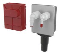 Alcadrain - Siphons - Siphon Pour Lave-linge, Pour Le Raccordement De Deux Appareils, Encastré, Acier Inoxydable Aps6