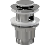 alcadrain Vanne de vidange pour lavabos CLICK/CLACK 5/4" entièrement en métal avec trop-plein, Petit bouchon