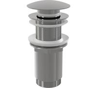 alcadrain Vanne de vidange pour lavabos CLICK/CLACK 5/4" entièrement en métal sans trop-plein, grand bouchon chrome, pour les lavabos en plastique et en verre