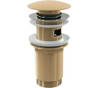 alcadrain Vanne de vidange pour lavabos CLICK/CLACK 5/4" entièrement métallique avec trop-plein, grand bouchon, OR-brillant