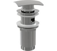 alcadrain Vanne de vidange pour lavabos CLICK/CLACK 5/4" tout métal avec trop-plein, bouchon équerre