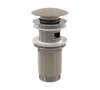 alcadrain Vidage pour lavabos CLICK/CLACK 5/4" tout métal avec trop-plein, grand bouchon, NICKEL-brillant
