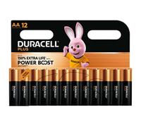 Duracell Piles AA Plus MN1500 – Alcalines 1,5 V, jusqu'à 150 % plus longtemps, Lot de 12, 0% plastique