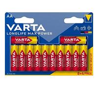 8+4 Piles Alcalines AA / LR6 Varta LongLife Max Power