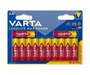 Alcalines Marque VARTA Modèle VARTA LONGLIFE Max Power AA X8+4 gratuites