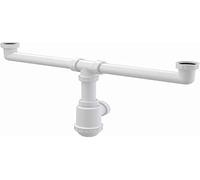 Alcaplast A448 Siphon d'évier Double, Blanc